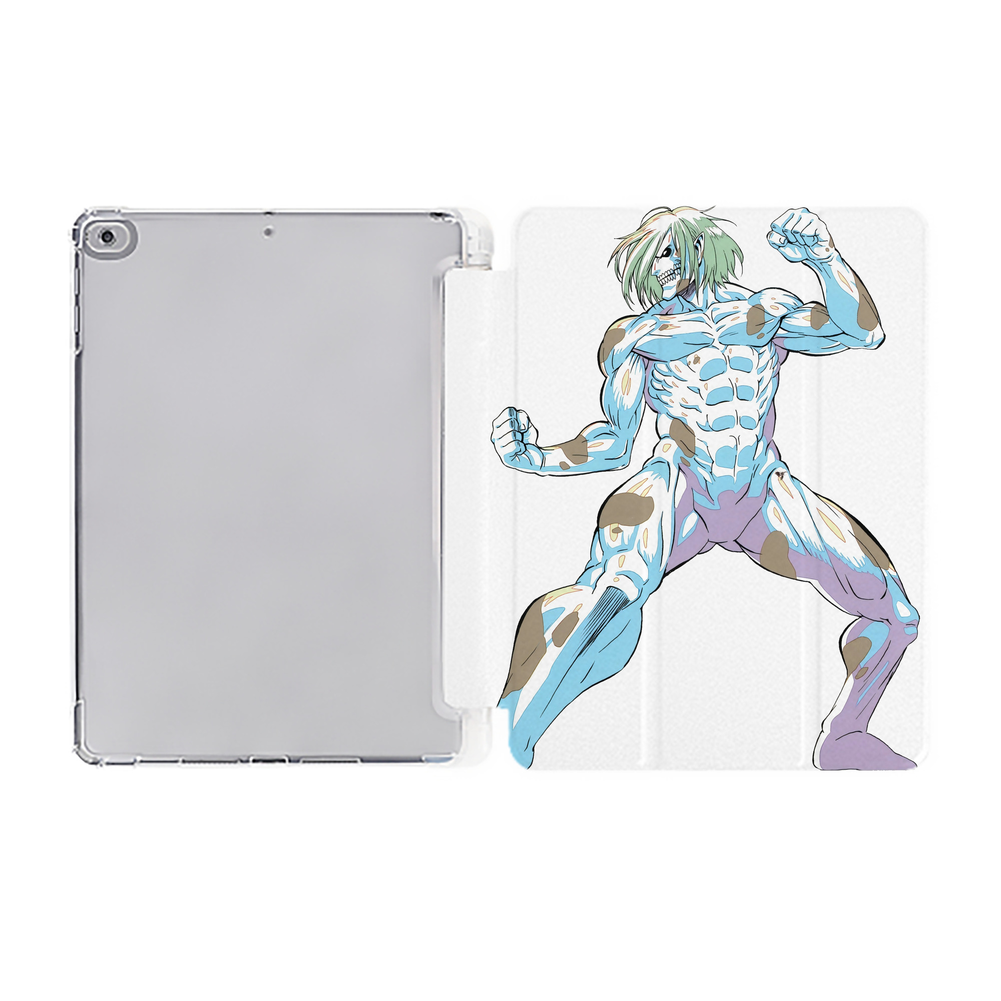 （画像用） 進撃の巨人 Attack on Titan IPad ケース ペン収納付き 三つ折りスタンド PUレザー×シリコン 対応機種9.5/10.5/10.9インチ